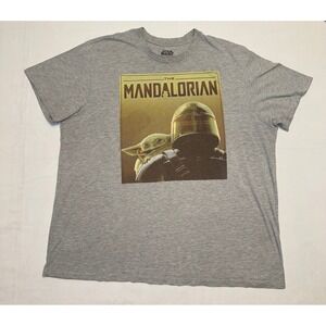 Star Wars The Mandalorian T Shirt Gray Grogu Mad Engine Mens 3XLT/3XC